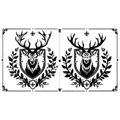 Obraz premium heraldic shield with wings