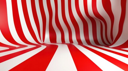 Obraz premium Abstract red vector background with stripes. Design template for brochures, flyers, magazine