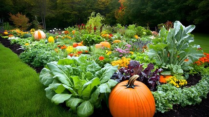 Autumn Harvest: Abundant Garden Bounty - Autumnal palettes