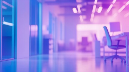 Abstract blurred office interior room. blurry working space with defocused effect. use for background or backdrop in business concept