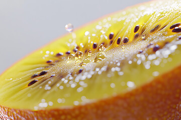 close up of a slice of pineapple