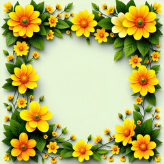 Obraz premium yellow flower border 