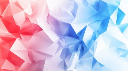 Obraz premium Technology bright low poly connection abstract background. Blue and red blurred futuristic vector design