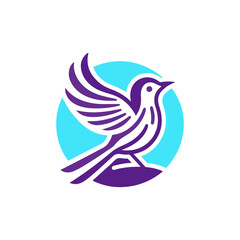 bird line art icon logo vector design, modern logo pictogram design of sparrow or finch bird. minimalist bird icon symbol