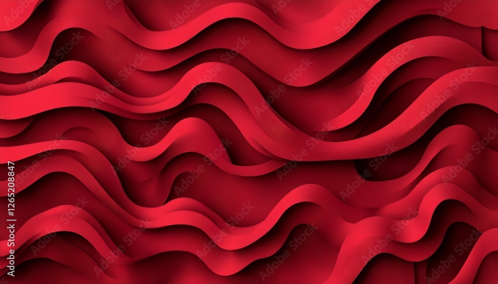 Aufkleber abstract background. intense red curving lines pattern. modern graphic design. smooth gradients.