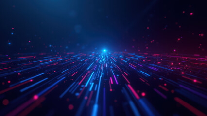 Obraz premium A dynamic background with a futuristic digital grid design, perfect for ci/cd, Docker, Kubernetes or DevOps-themed presentations.