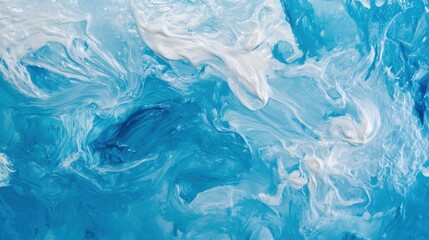 Obraz premium Abstract Blue and White Fluid Art Painting.