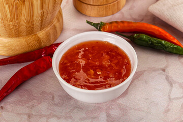 Sweet and sour chili sauce with pineapple