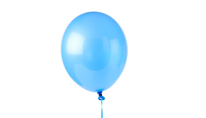 Blue fresh ballon on white background transparent