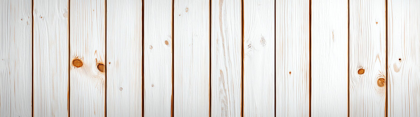Naklejka premium Wooden panel background with light, natural finish, showcasing vertical planks and knots. Ideal for rustic or minimalist designs