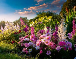 Naklejka premium flowers in the garden