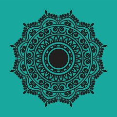 Colorful decorative floral  mandala
