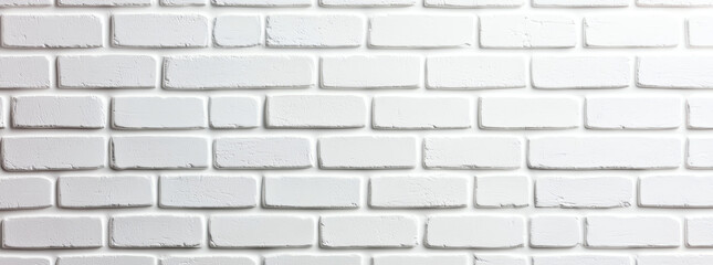 Fototapeta premium White brick wall texture background with clean and modern look, perfect for various design projects. This versatile surface adds touch of elegance and simplicity to any space