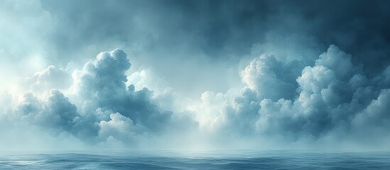 Obraz premium Dramatic sky over calm sea.
