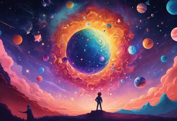 Fototapeta premium Cosmic Dreams: The Universe Awakens
