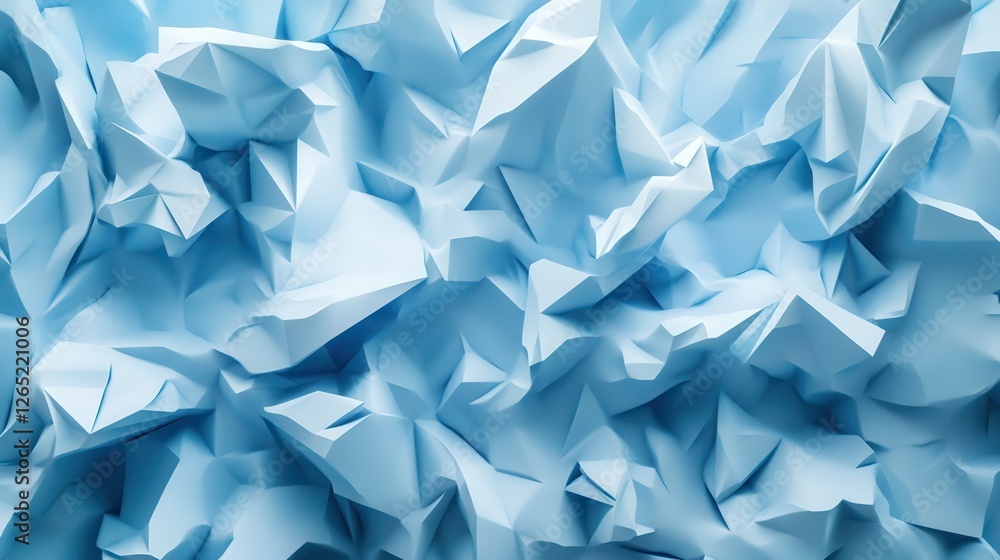 Poster digital blue geometric figures at abstract technology background. 3d rendering