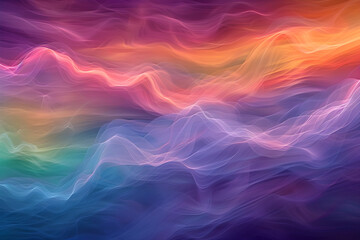 Obraz premium Mesmerizing Rainbow Gradient - A Fluid Blend of Colors Evoking Harmony and Serenity, Perfect for Creative Inspiration