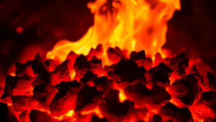 burning coals