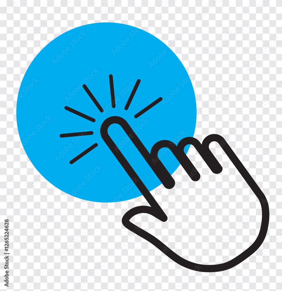Poster click icon vector, mouse pointer arrow, cursor clicking vector icon. vector illustration. variety de