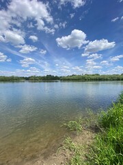 river and clouds