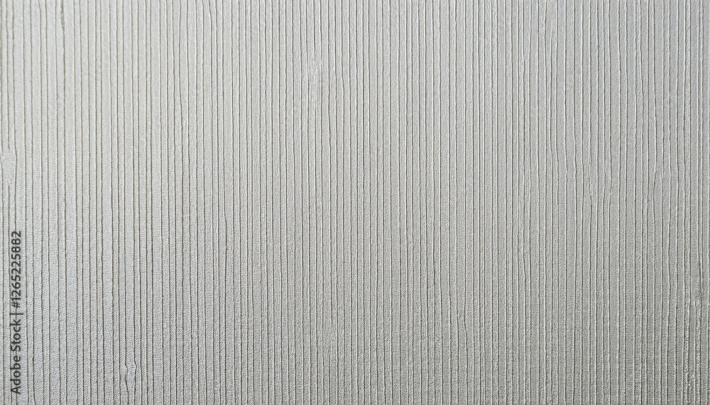 Poster textured silver vertical stripes with geometric patterns on fabric, elegant linear design, subtle sheen