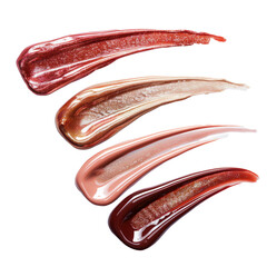 Naklejka premium Make up swatches traces lipgloss foundation