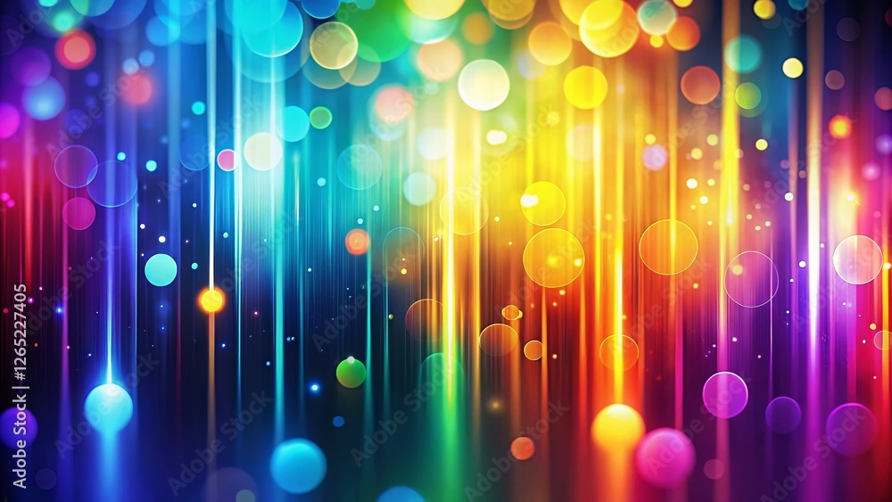 Poster vibrant gradient abstract background with bokeh lights - modern vertical design