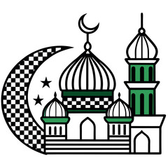 Ramadan & Eid Mubarak vector