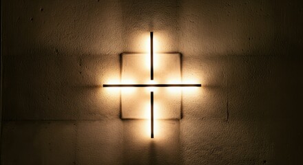Naklejka premium Modern wall lamp with geometric design