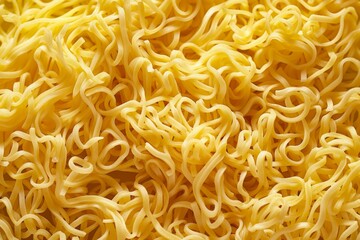Image of Yellow chinese instant noodles for ramen. Professional photo for food blog