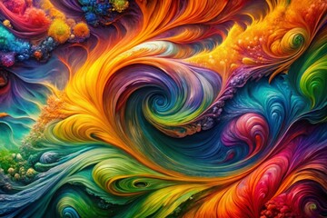 Vibrant Organic Panoramic Background: Multicolored Natural Pattern Texture