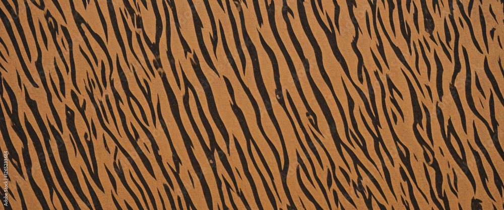 Poster aerial view of the tiger pattern. the contrast between the circles and lines of the tiger below crea