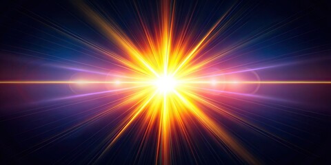 Obraz premium Sunlight Lens Flare Effect - Photorealistic Image with Copy Space