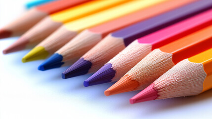 Fototapeta premium colourful pencils arranged