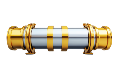 Metallic industrial pipe connector.