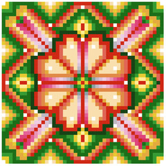 abstract background with christmas tree. pexel picture of flowers, red, pink, green, yellow, gradient weight.abstract colorful mosaic background.seamless pattern with squares.geometric background.