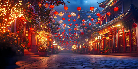 Obraz premium chinese new year decoration, ai generated.