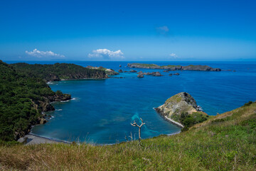 饅頭岬から見る南島　小笠原