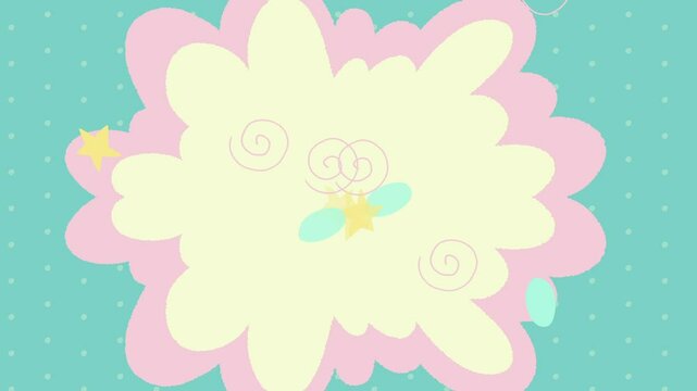 かわいい手書きの爆発背景