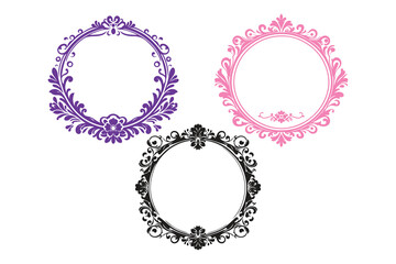 vintage frame featuring decorative swirls and floral elements