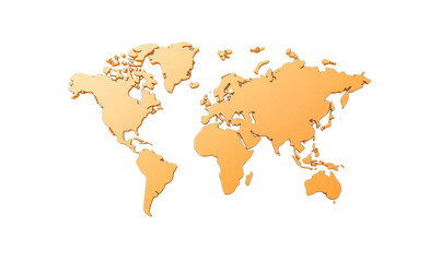 Stylized world map in warm tones.