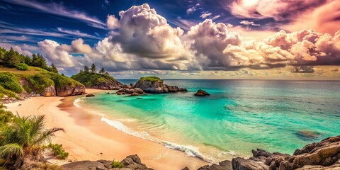 Vintage Bermuda Horseshoe Bay Beach