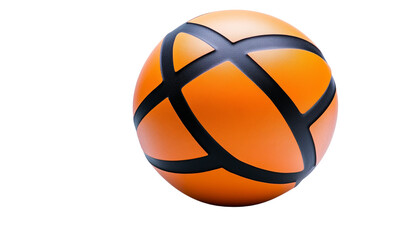 Vibrant orange sports ball on a white background.
