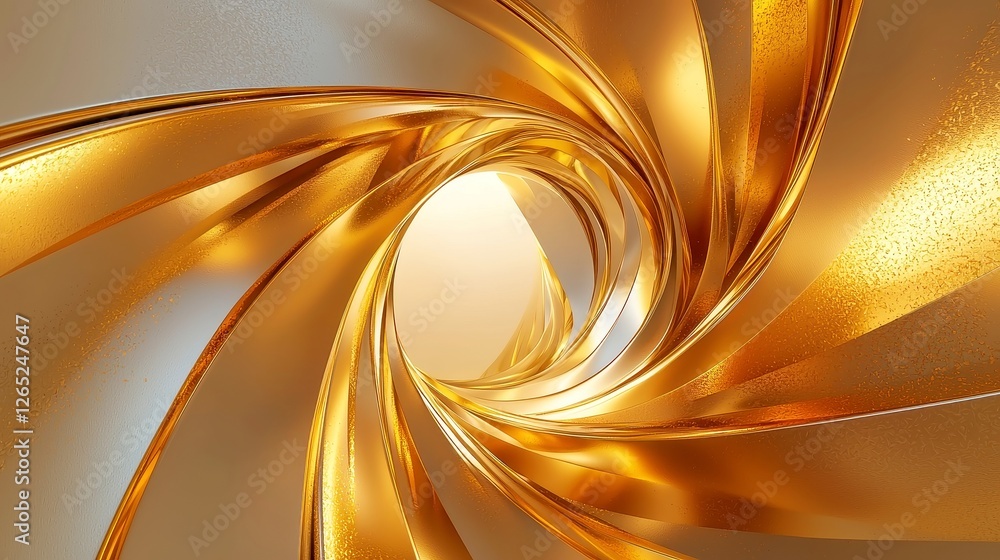 Poster elegant gold swirls on a smooth surface, creating a luxurious and sophisticated ambiance, ideal for 