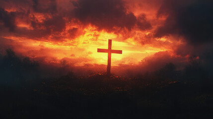 Fototapeta premium Good Friday, An important ritual of Good Friday is the taking out of the Holy Shroud