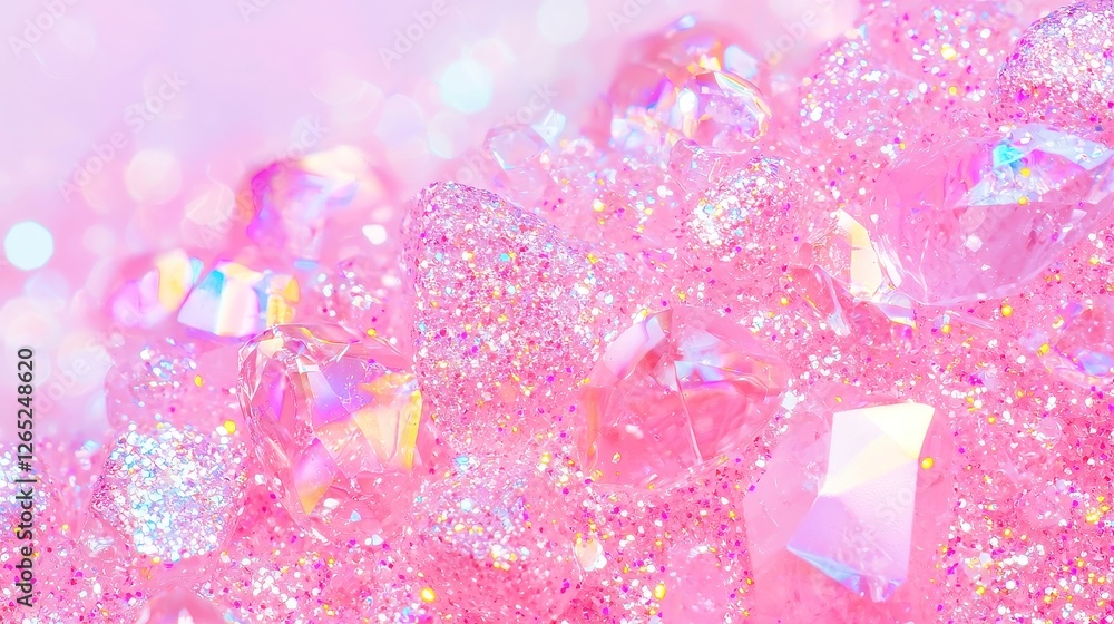 Poster sparkling glitter canvas, a shimmering backdrop filled with vibrant sparkles, offering a dazzling an