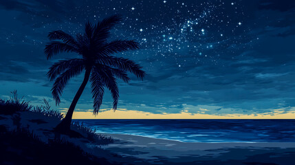 A breathtaking sunset over the coastline of Ghana