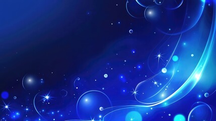 Abstract Blue Galaxy: Celestial Dreamscape