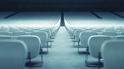 Empty stadium seats, event, anticipation