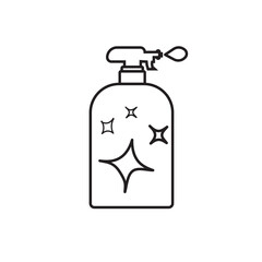 sprayer bottle vector logo design for housekeeping and cleaning service